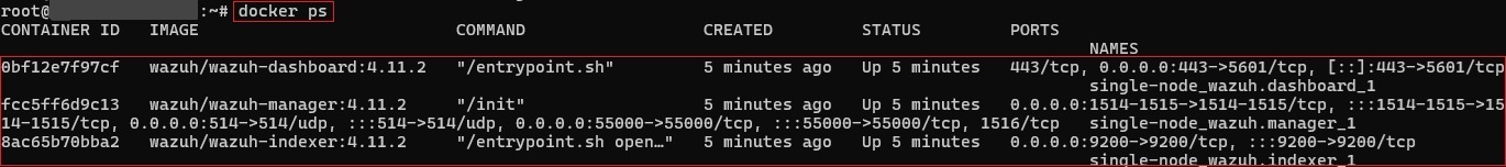 Check docker ps