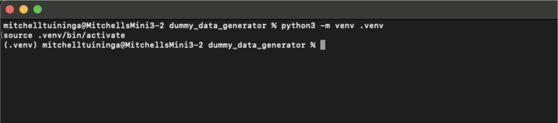 Step 3 – Create and Activate a Virtual Environment