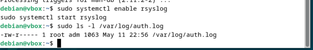 Enabling rsyslog
