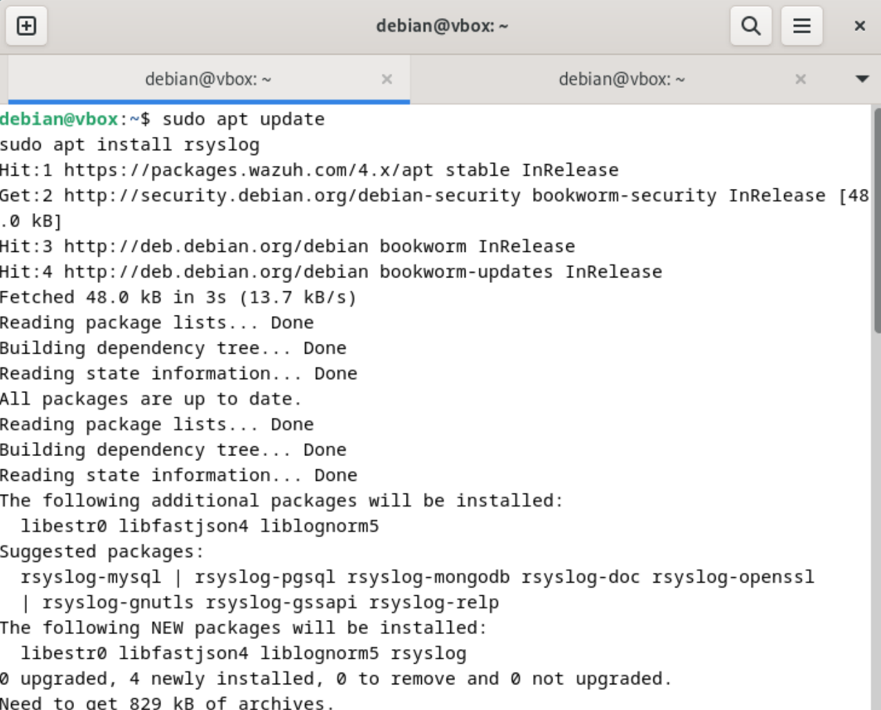 Installing rsyslog