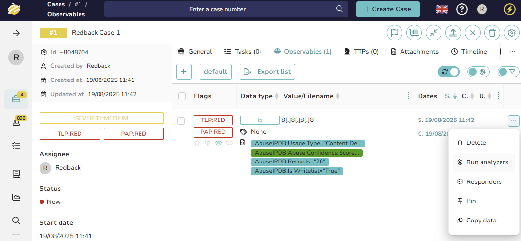 Run Analyzer Option