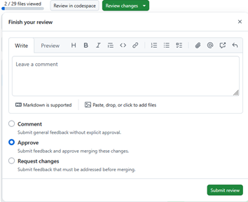 Approving Reviews