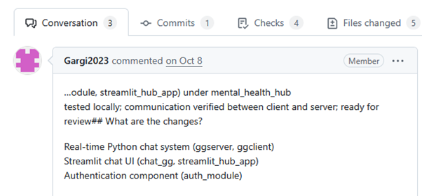 Comment Example