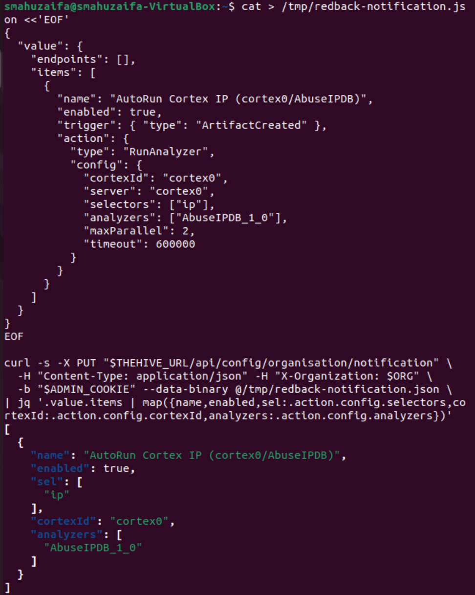 Configuring backend