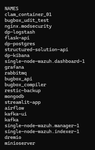 Container names