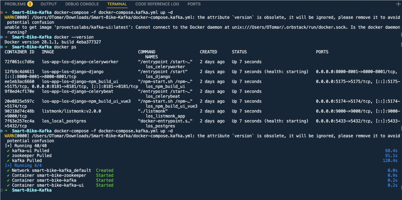 Docker MQTT Kafka Setup