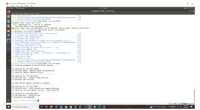 Docker Container Build and Script Execution