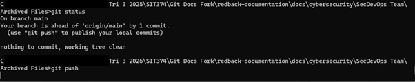 Git Status and Push