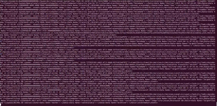 Linux logs generated