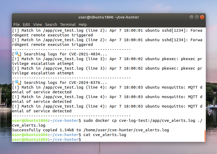 Log Correlation Output