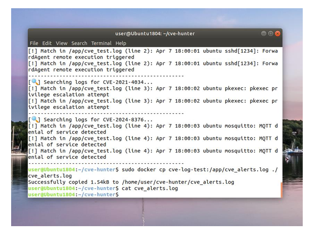 Log Correlation Output