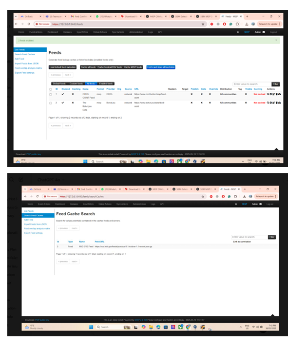 MISP Feed Sync Status
