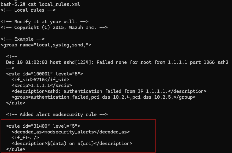 ModSecurity rule