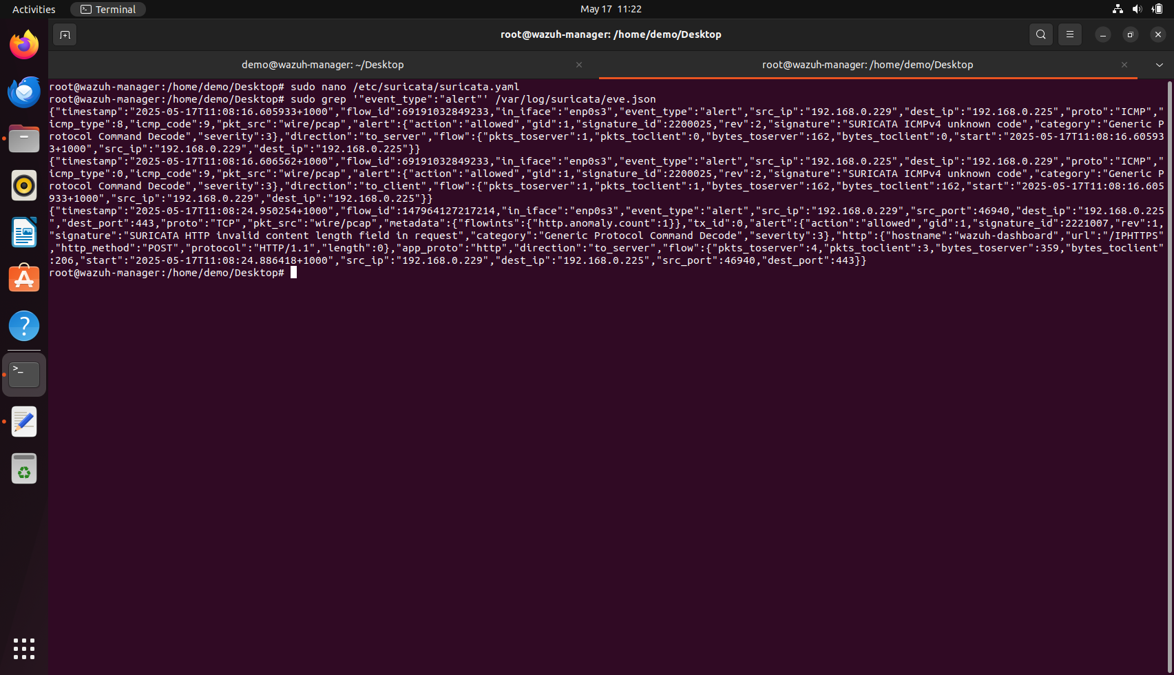 Suricata logs check
